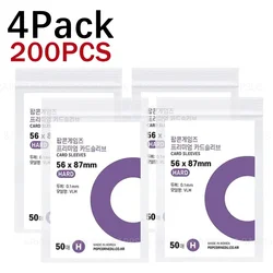 Clear Protective Sleeve and Waterproof Case for Photo Cards and Game Cards (200Pcs - 56x87MM)