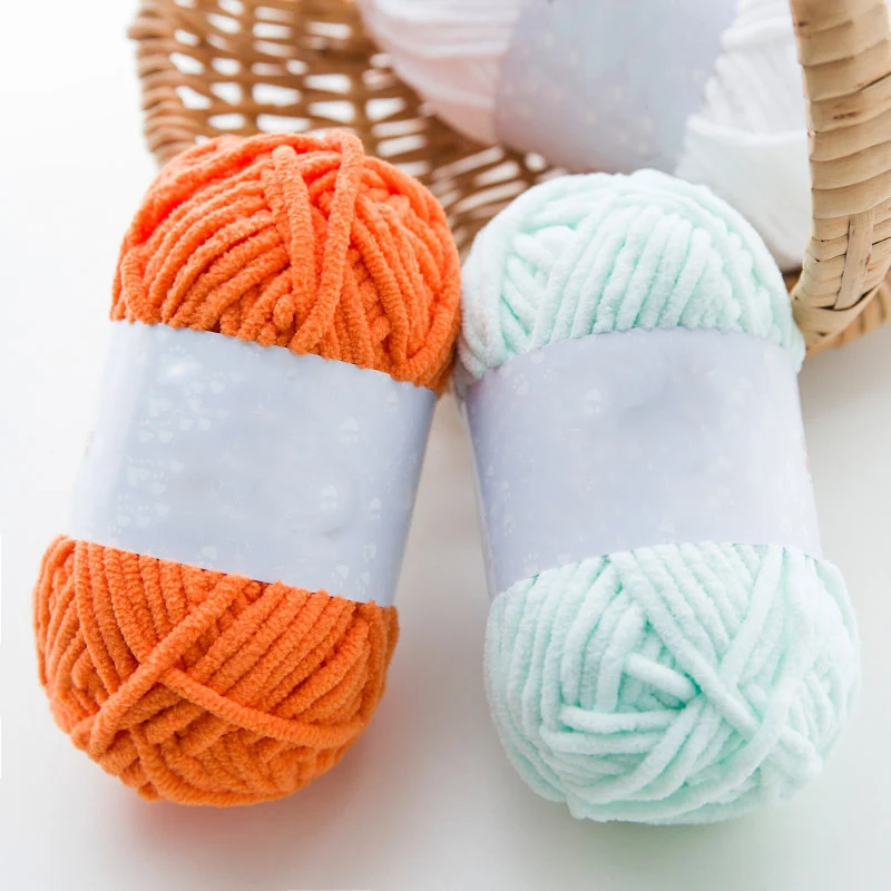 뜨게 수제 DIY 뜨게 원사, 양모 라인 스카프 모자, 부드러운 두께 라인 크로셰 원사, 50g, 1 개