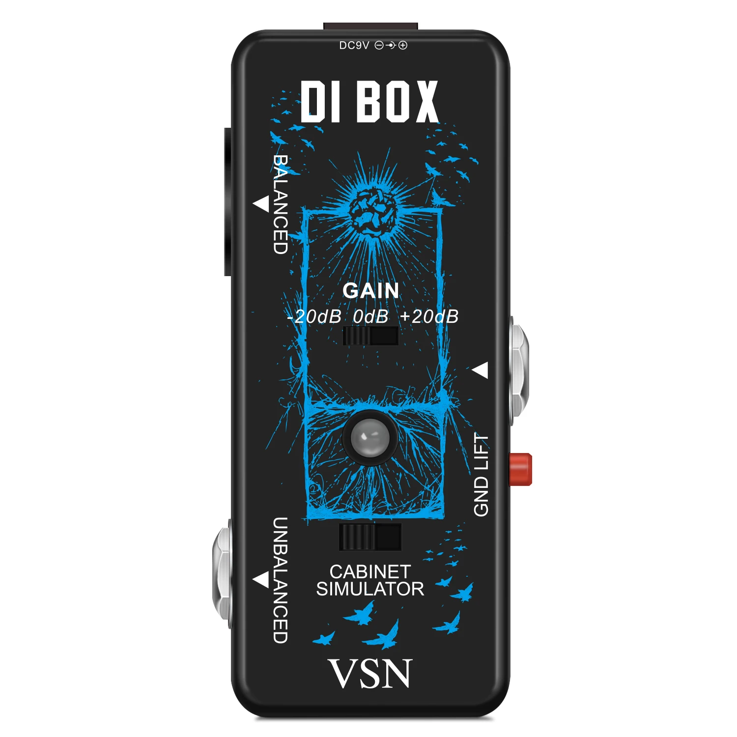 

VSN LEF-331 Di Box, педаль для создания эффектов на гитаре, эффектор для электрогитар True Bypass