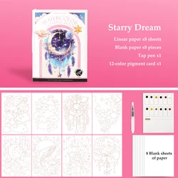 Children's Reusable Watercolor Art Kit: Educational and Non - Toxic Creative Activity Set (Stars)