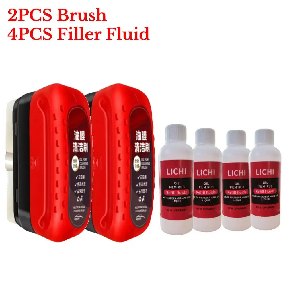 Car Glass Oil Film Remover Powerful Windshield Cleaner Car Glass Sponge Cleaning Brush Water Spots Stain Removal Auto Detailing 6