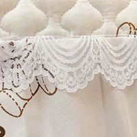 Bonenjoy Bed Skirt Cartoon Style Bed Cover Ruffled Bedsheet falda de cama Quilted Mattress Covers Lace Bedspread (No Pillowcase) 6