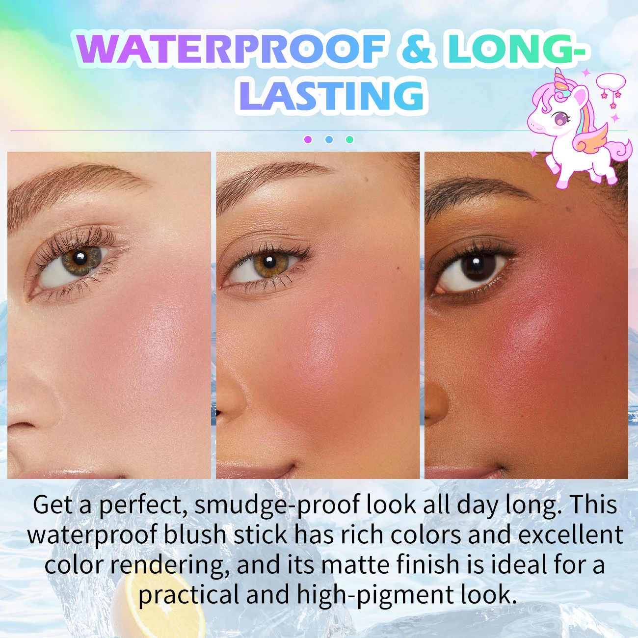 Black Color Changing Blush, Waterproof Brightening Light-Wight Non-Sticky Cream Blush, Beginner Friendly Hot Pink Black Blush 4