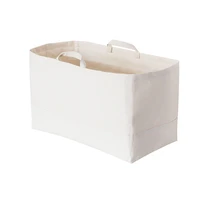 Wardrobe Cotton Linen Clothing Storage Basket Fabric Folding Large Portable Toy Sundries Storage Baskets Storage Organizer White 3