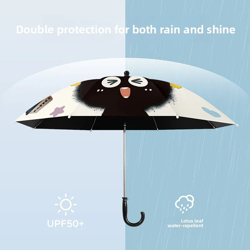 Cartoon 2-in-1 UV Protection Baby Stroller Umbrella with Clamp Universal Sunscree Rainproof Umbrella Stroller Cover Accessories