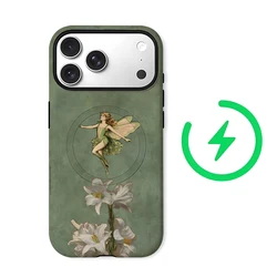 Lily Fairy on Green Wall Magnetic Tough Phone Case - iPhone 17 (FC)