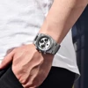 BENYAR 2024 New 40MM Multi Time Zone Three Eye Timing Luxury Men's Quartz Watch Stainless Steel Men's Quartz Watch Chronograph 5