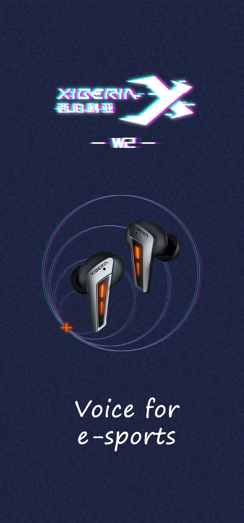 XIBERIA W2 true wireless Bluetooth Headphones stereo music earphone in-ear low-latency gaming headset with Mic for Android Apple
