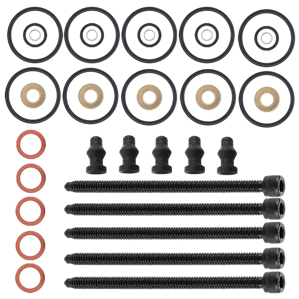 Fuel Injector Seal Repair Kit Fit For VW Jetta Eos Phaeton Touareg Touran Multivan Transporter T5 1.9 2.5 Volkswagen Accessories