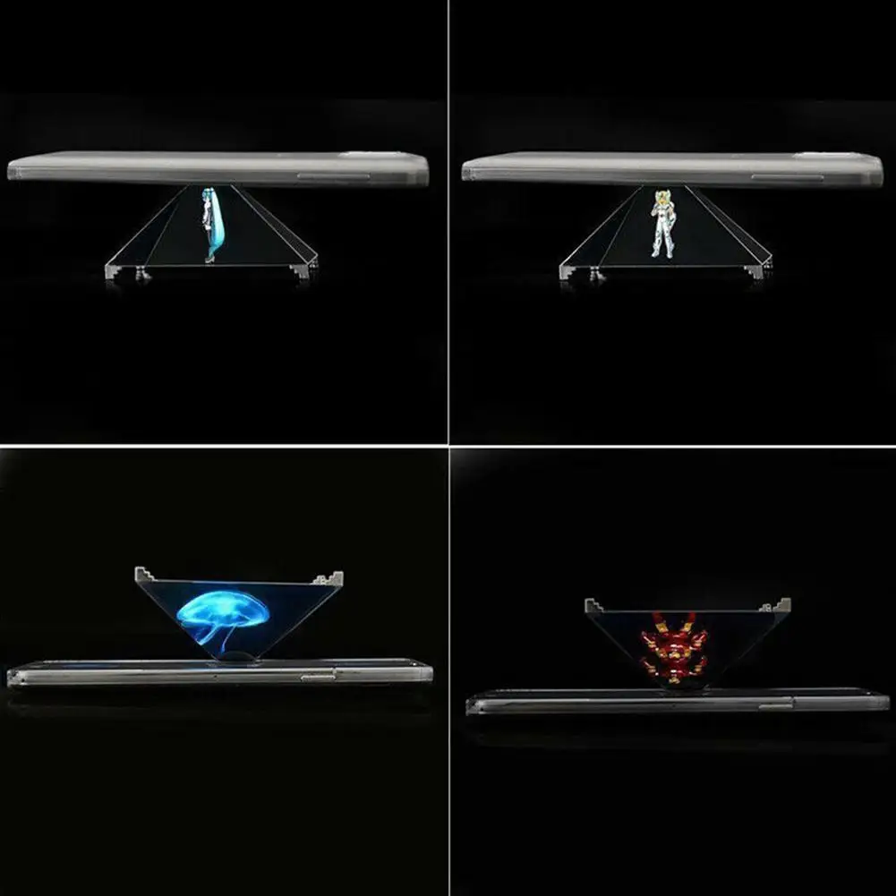 3D Hologram Pyramid Display Projector Video Stand Universal For Smart Mobile Phone SD998