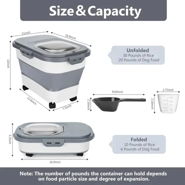 Collapsible Dog Food Bin 2