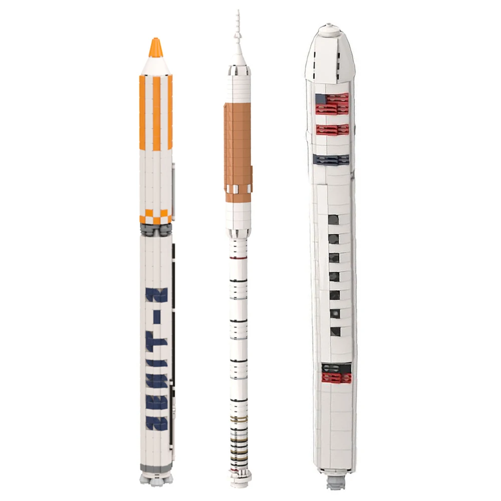 

MOC Aresed I Rocket 1:110 Scale Building block suit for satellite Antares Spacecraft Rocket Launch vehicle DIY Brick Toy Gift