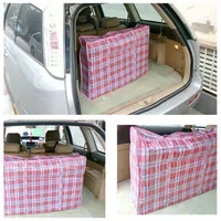 Reusable Plastic Jumbo Laundry Zipped Large Strong Shopping Home Storage Bag Strong Woven Plastic PVC Bags Luggage Cover 2