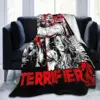 Retro Terrifier 2 Halloween Clown Art Blanket Fleece Print Portable Soft Throw Blanket for Sofa Office Bedspreads 4