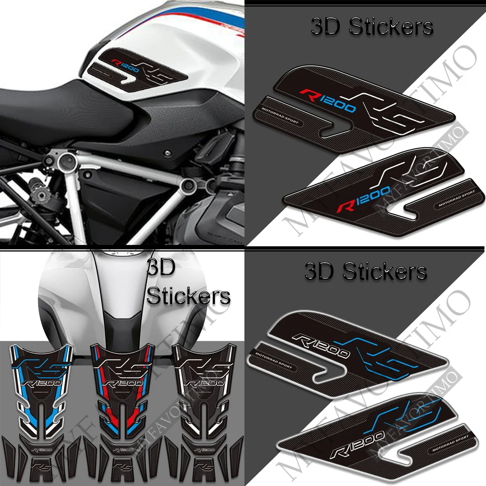 

For BMW R1200RS R 1200 RS R1200 Motorcycle Tank Grips Pad Stickers Decals Gas Fuel Oil Kit Knee Fish Bone Protector