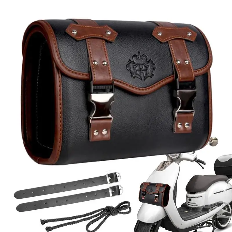 

Motorcycle Fork Bag Motorcycle Saddlebags Retro Style Matching Tool Organizer Motorbike Pouch Saddle Bag For Bike Commuters