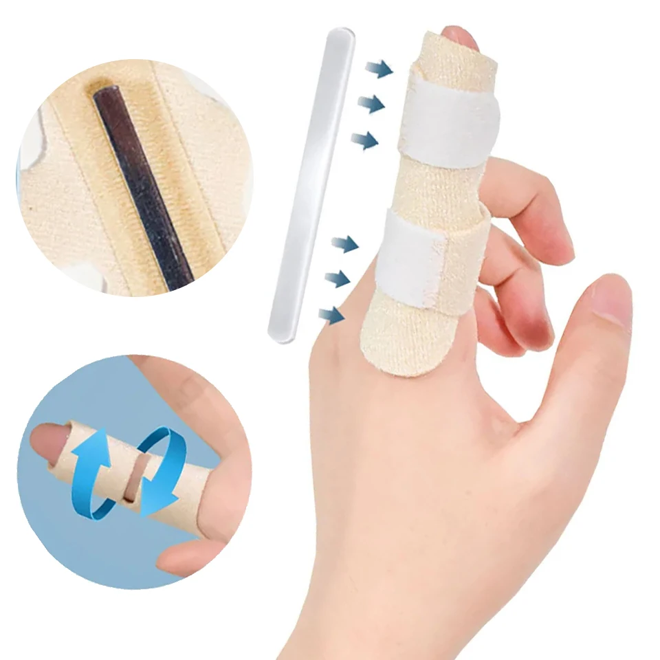 

Adjustable Finger Fixing Splint Straighten Brace Pain Relief Trigger Sprain Dislocation Fracture Finger Splint Corrector Support
