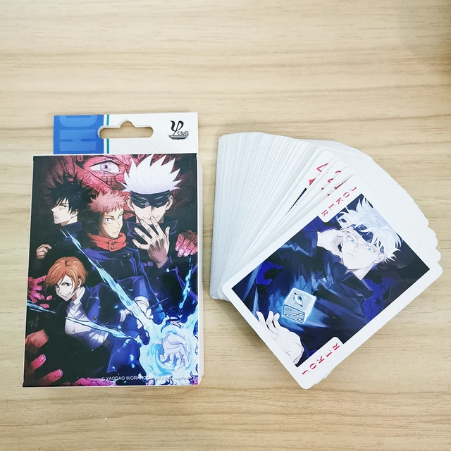 Jeu de cartes pour enfants, jeu de société, Demon Slayer Poker, dessin animé  Nezuko, manga Jujutsu Kaisen Genshin Impact - AliExpress