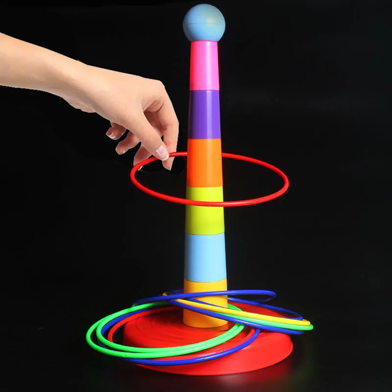 Children Throw Circle Ferrule Stacked Toys Fun Indoor Outdoor Parent-Child Interactive Circle Layers Early Education Sports Toy kid shuttle rally ball sliding zoom ball toy parent child interactive toy reverse tug of war outdoor sports fitness arm training