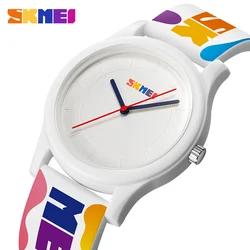 SKMEI Fashion Trend Children Quartz Watch Simple Cartoon Silicone Band Waterproof Watches Boys Girls Cute Casual Quartz Clock