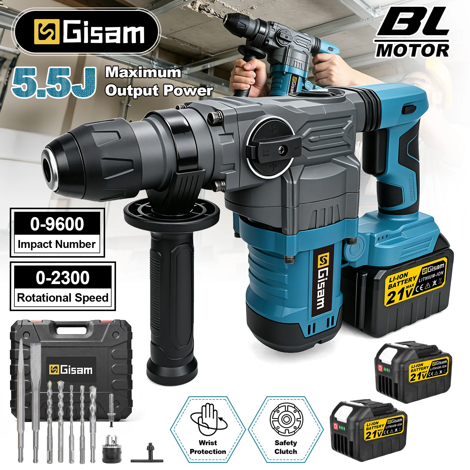 Młot udarowo-obrotowy Gisam 5.5J z Polski za $115.92 / ~443zł