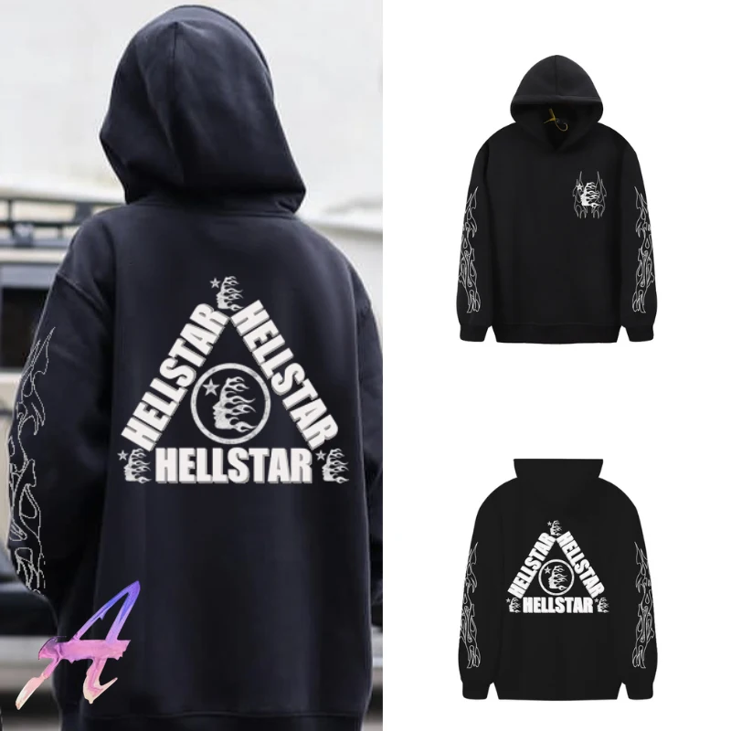 

Winter Hellstar Hoodie Vintage Classic Industrial Style Cotton Casual Loose Oversized Men Women Swearshirts