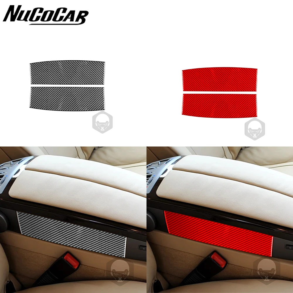 

Carbon Fiber Gear Storage Box Two-Sides Panel Sticker Trim For BMW 7 Series E65 E66 2002-2008 Car Interior Accessories Strip