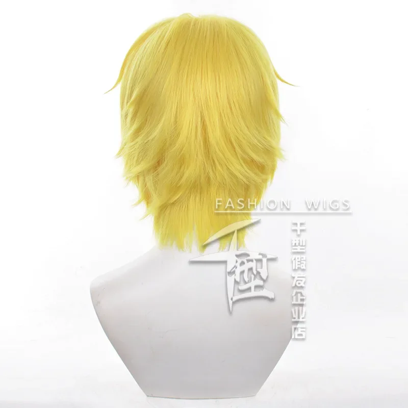 Anime One 1-teilige Sanji Cosplay Perücke Blonde Gerade Kurze Vinsmoke Sanji Perücke Halloween Perücken – Detail 4