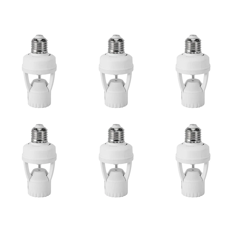 

6X AC 110-220V 360 Degrees Pir Induction Motion Sensor IR Infrared Human E27 Plug Socket Switch Base LED Bulb Holder