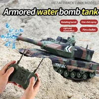 2.4G Remote Control Tracked Simulation Tank Water Bomb Spray Remote Control Vehicle War Armored Vehicle Model Children Toy Gift 1