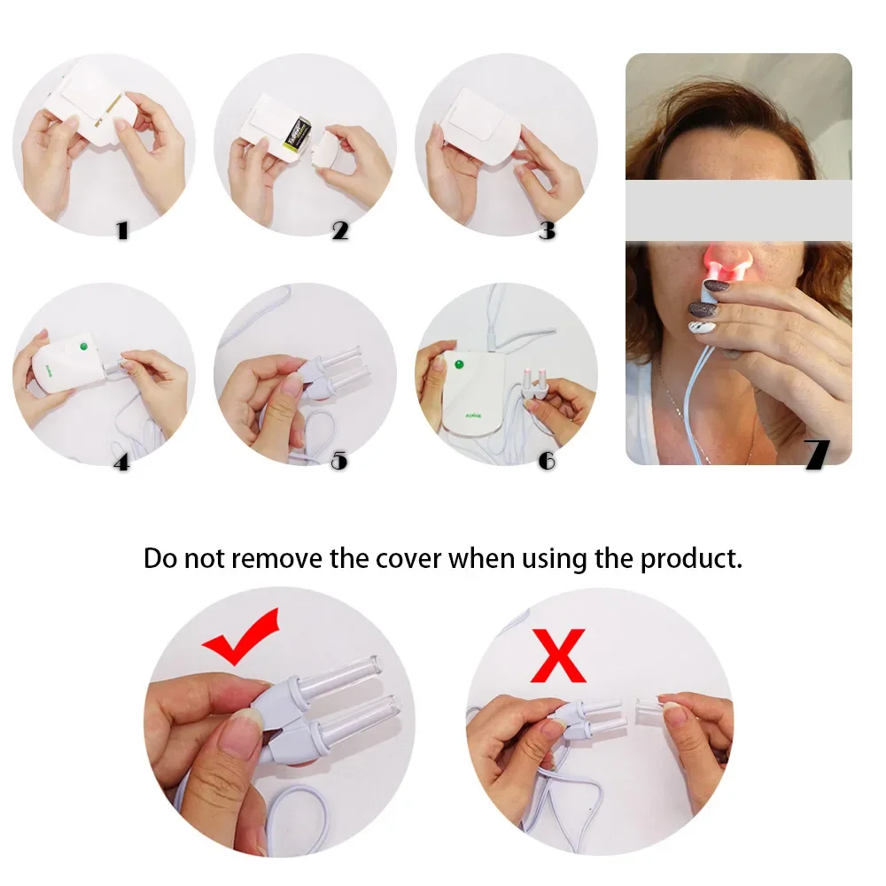 BioNase Rhinitis Therapeutic Instrument Painless Laser Low Frequency Nose Cure Health Care Therapy Massage Device