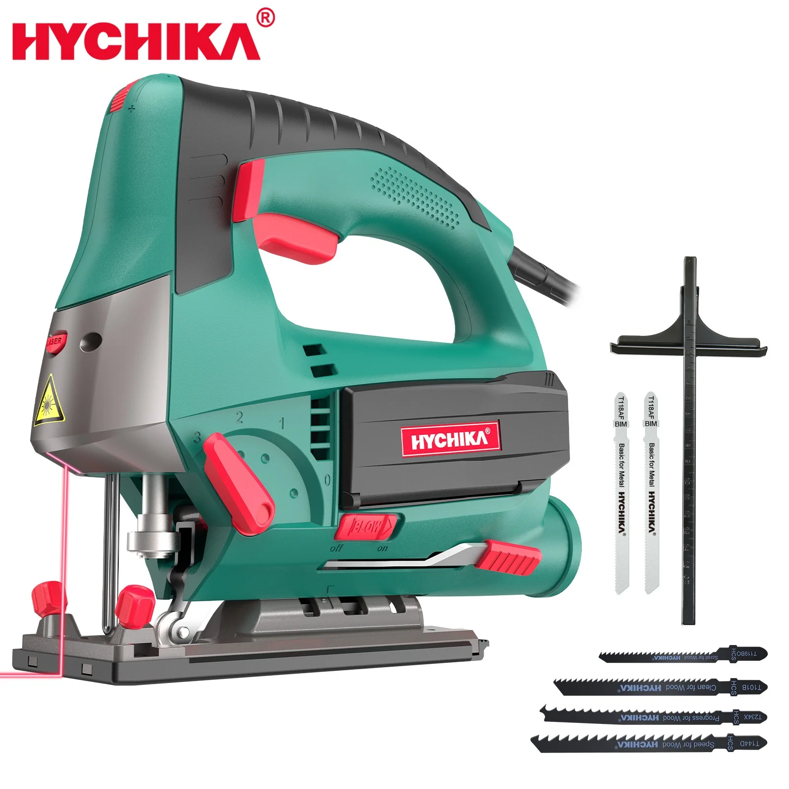 HYCHIKA Electric Jigsaw 6 Variable Speed Reciprocating Jig