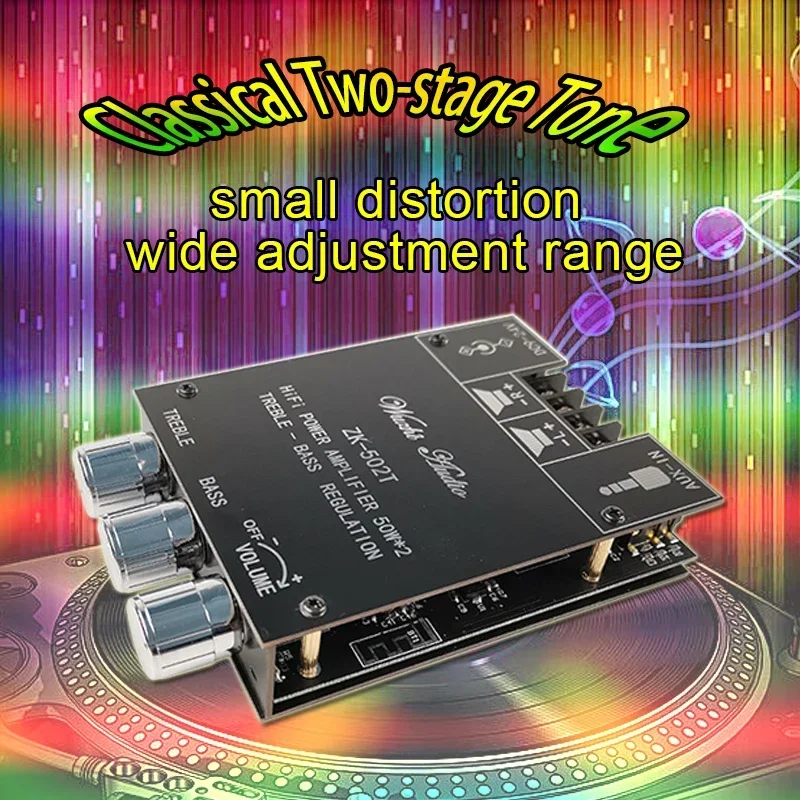 

TPA3116D2 Bluetooth 5.0 Subwoofer Amplifier Board 2.0 Channel High Power Audio Stereo Amplifier Board 2*50W Bass AMP