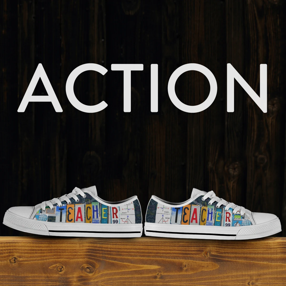 License Plate Teacher Women Canvas Shoes Fashion Summer Casual Sneakers Student Shoes Low Top Woman Vulcanize Shoes