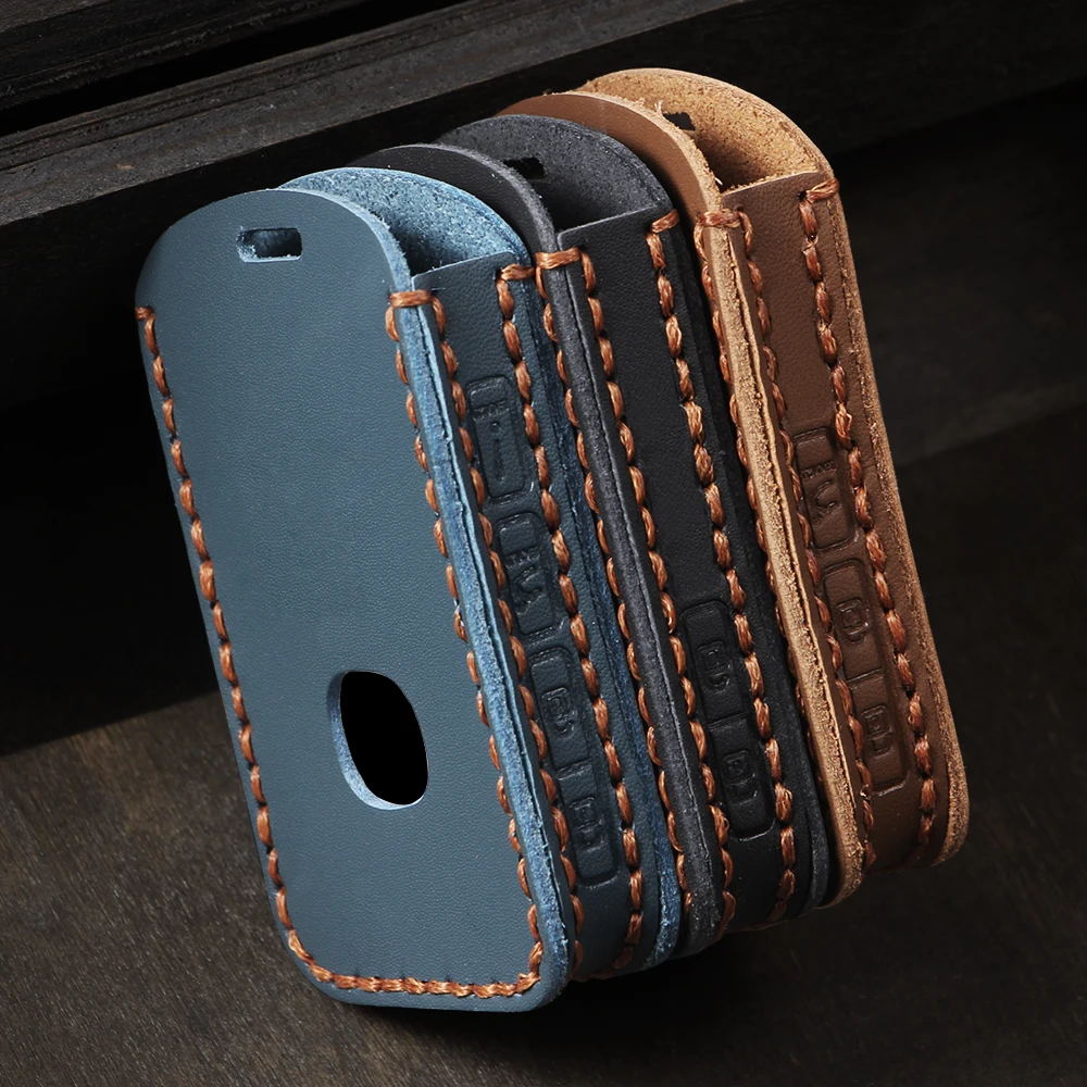 Premium Leather Key Case Shell Fob Protector Accessory