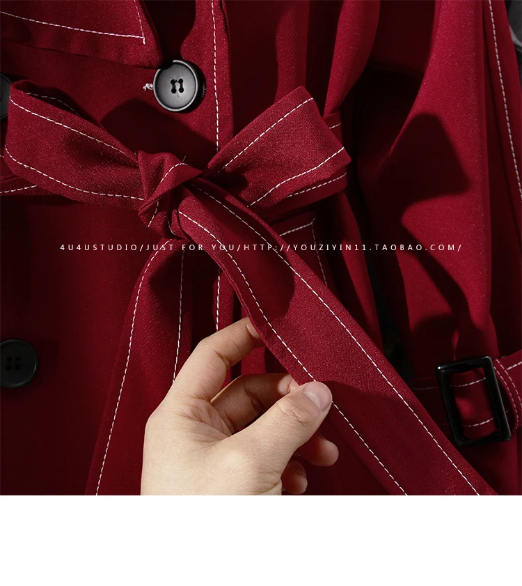 SuperAen Elegant Solid Color Trench Women's 2023 Autumn New England Style Vintage Turn-down Collar Loose Casual Coat