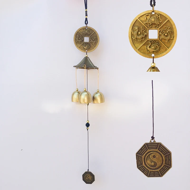 Outdoor wind chimes copper bells 1Pc Antique Wind Chime Copper Yard Garden Outdoor Decoration