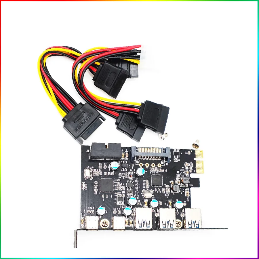 

PCI Express Card to 3 Ports USB3.0 2 Ports USB3.1 Type C Internal Expansion Card