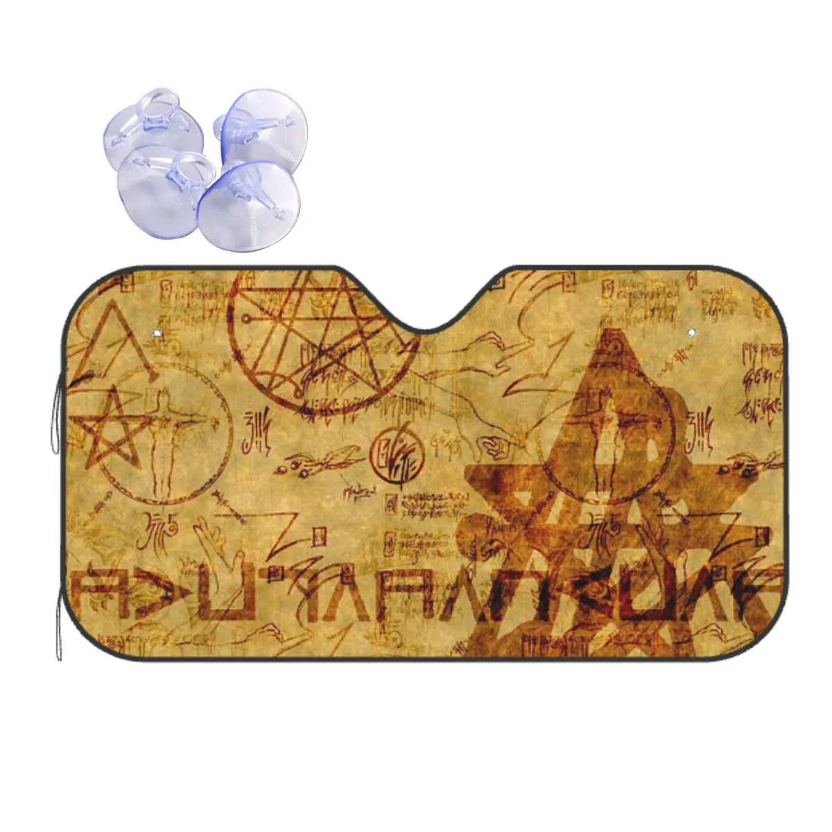 Cthulhu Creative Sunshade Windscreen 70X130Cm Eldritch Horror Dark Elder God Tentacles Elder Foils Sun Visor Accessories Covers
