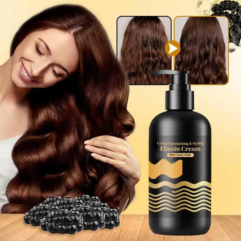 Defining Curl Cream 300ml Caviar Moisturizing Curly Hair Styling Cream Enhances Waves and Curls Curly Hair Care Products