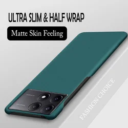 Luxury Frosted Matte Shockproof Slim Hard Case - Colorful Thin Back Cover - Poco F7 Ultra (Green)