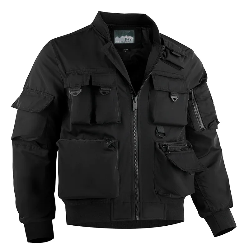 Bomber Jacket Men's Baseball Suit Function Multi-pocket Coat Three Anti-storm Jacket Cargo 2024 Network Hot Selling Style