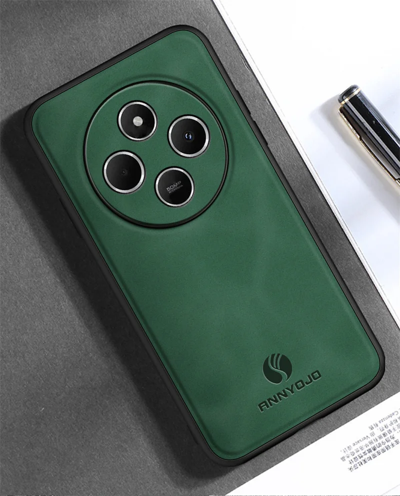 Luxury Leather Back Cover with Magnetic Holder - Premium Protection Case