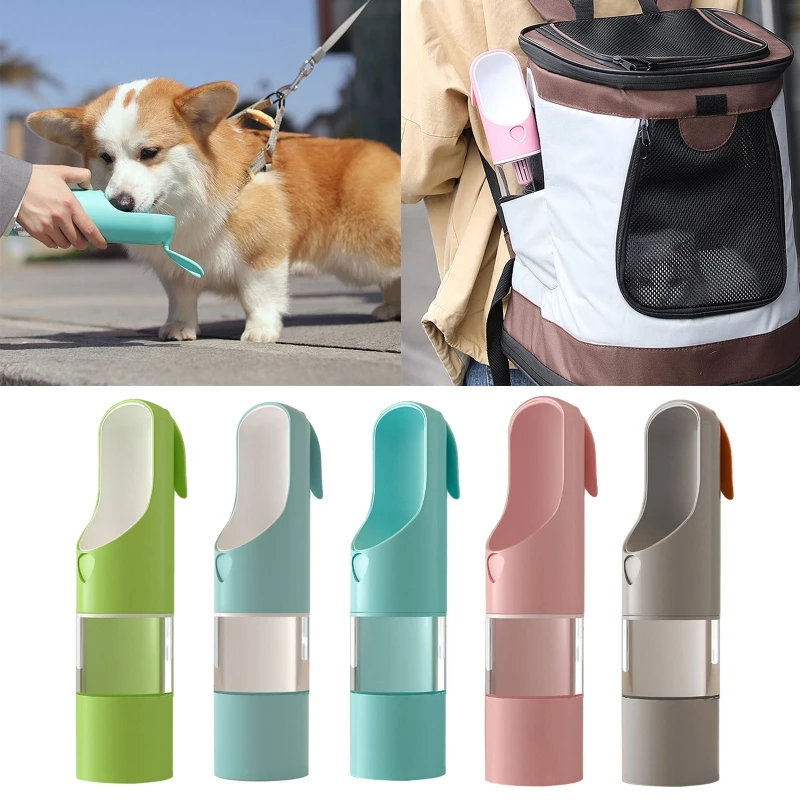 Portable 2-In-1 Dog Feeders 200Ml Water Bottle 300G Food Feeding Bowl Outdoor Travel Puppy Feeder Pet Products