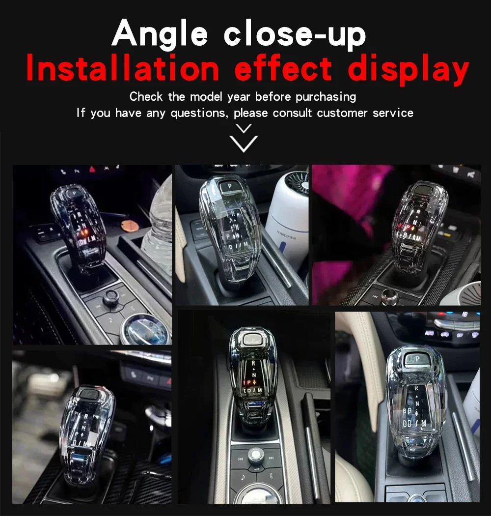 3piece LED Crystal Gear Shift Knob Lever Stick Handle Head for Cadillac CT5 CT6