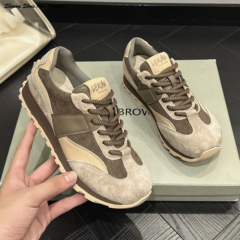 

2024 Spring New Colored Thick Sole Sports Casual Running With Shallow Mouth, Versatile And Comfortable Forrest Gump Shoes For