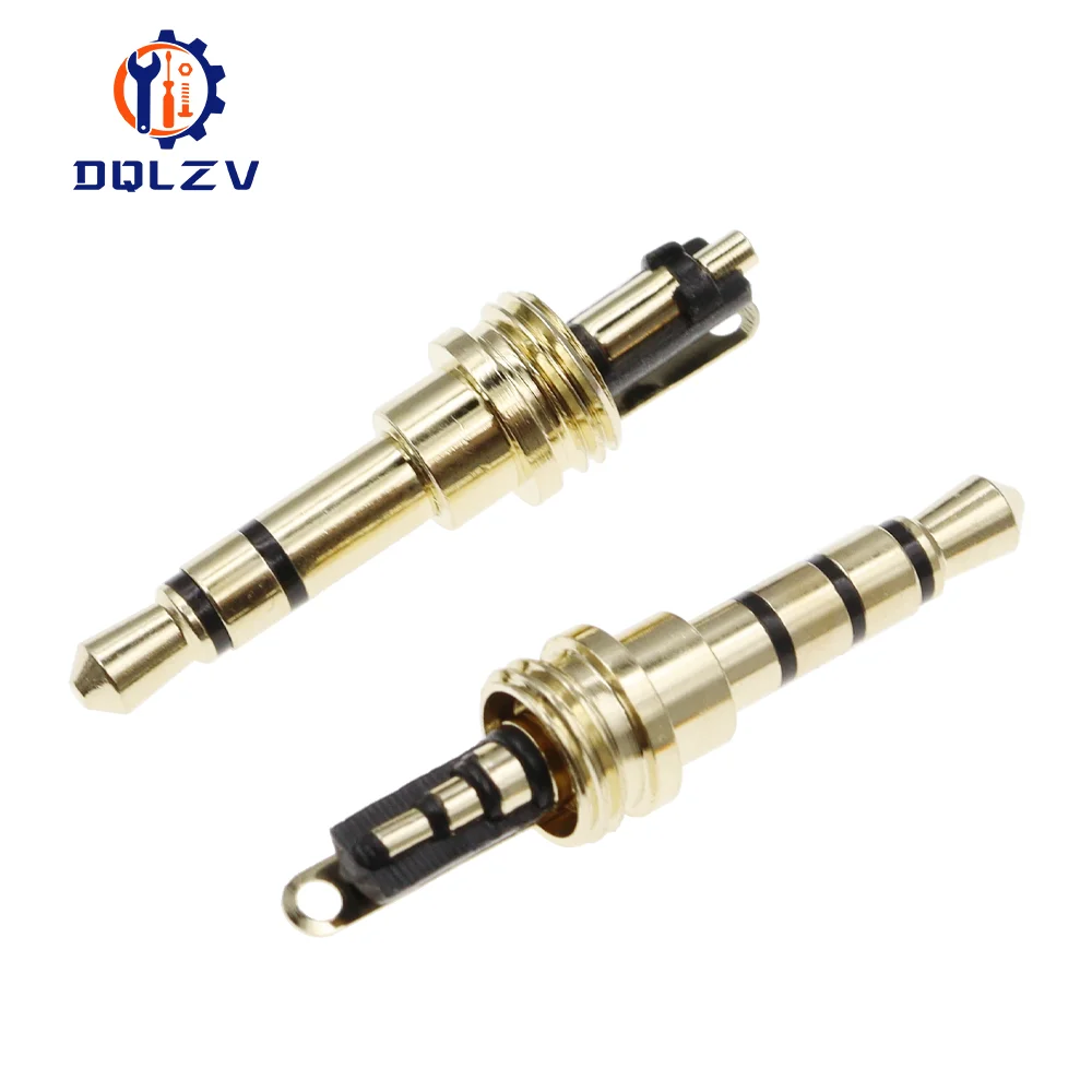 Spina per cuffie da 3,5 mm 3/4 poli Stereo maschio placcatura in oro Adattatore audio 3.5 Hifi Altoparlante Auricolare Jack AUX Connettore del cavo di saldatura