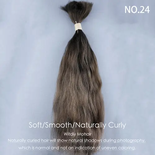 witdiy/23-26cm/mohair doll hair/organic hair/mohair hair bundles/Schengen hair/reborn doll wig/Blythe hair/mohair wig - Image 20