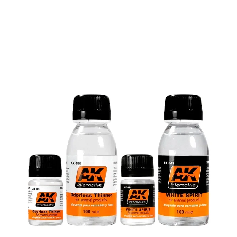 AK Interactive AK050: Thinner Odorless thinner for enamel and oil paints 1  x 100ml (ref. AK-050)