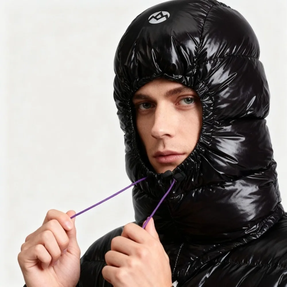 Mountaineering Down Hat 1 Pcs Winter Goose Down Waterproof Outdoor Sports Hat For Camping Hiking Warm Drawstring Headwear
